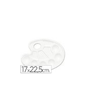 PALETA PLASTICA LIDERCOLOR OVALADA 10 HUECOS DIESTROS TAMAÑO 17X22,5C 2
