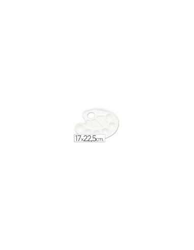 PALETA PLASTICA LIDERCOLOR OVALADA 10 HUECOS DIESTROS TAMAÑO 17X22,5C PALETA PLASTICA LIDERCOLOR OVALADA 10 HUECOS DIESTROS TAMAÑO 17X22,5C