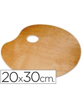 PALETA MADERA LIDERCOLOR OVALADA TAMAÑO 20X30 CM GROSOR 0,3 CM ZURDOS