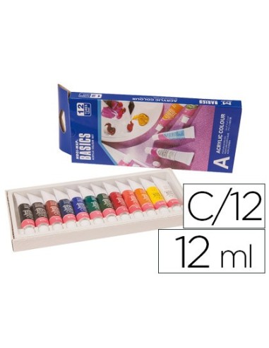 PINTURA ACRILICA ARTIST CAJA CARTON 12 COL.SURTIDOS TUBO 12 ML