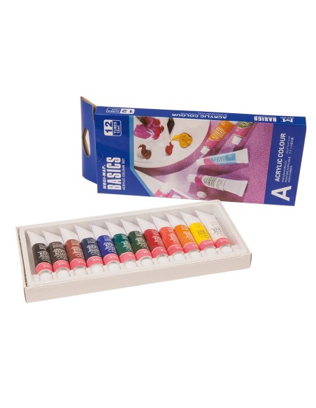 PINTURA ACRILICA ARTIST CAJA CARTON 12 COL.SURTIDOS TUBO 12 ML