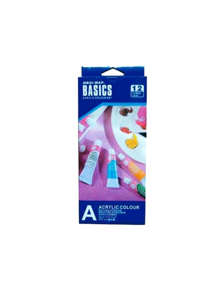 PINTURA ACRILICA ARTIST CAJA CARTON 12 COL.SURTIDOS TUBO 12 ML