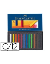 TIZA PASTEL FABER CASTELL ESTUCHE CARTON 12 UNIDADES COL.ES SURTIDOS