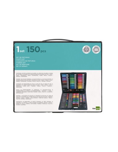 ESTUCHE PINTURA  PLAST.150 PIEZAS 36X31X4 CM
