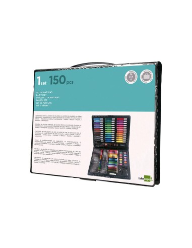 ESTUCHE PINTURA  PLAST.150 PIEZAS 36X31X4 CM