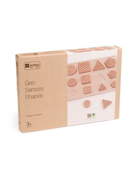 JUEGO DIDACTICO ANDREUTOYS FORMAS GEOSENSORIALES MADERA 12 PIEZAS JUEGO DIDACTICO ANDREUTOYS FORMAS GEOSENSORIALES MADERA 12 PIEZAS
