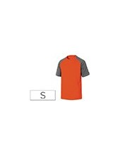 CAMISETA ALGODON DELTAPLUS COLOR GRIS NARANJA TALLA S 2