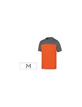 CAMISETA ALGODON DELTAPLUS COLOR GRIS NARANJA TALLA M 2