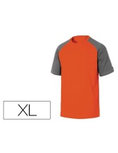 CAMISETA ALGODON DELTAPLUS COLOR GRIS NARANJA TALLA XL