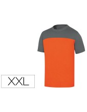 CAMISETA ALGODON DELTAPLUS COLOR GRIS NARANJA TALLA XXL