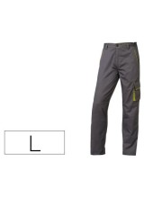 PANTALON TRABAJO DELTAPLUS CINTURA AJUST.5 BOLS.COL.GRISVE.T. L T. L