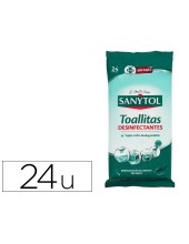 TOALLITA DESINFECTANTE SANYTOL BIODEGRADABLE PQ.DE 30 UD.