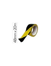 CINTA ADH. Q-CON.SEGURIDAD AMARILLA Y NEGRA 20 MT X 48 MM 2