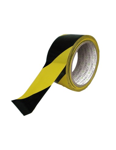 CINTA ADH. Q-CON.SEGURIDAD AMARILLA Y NEGRA 20 MT X 48 MM