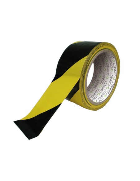 CINTA ADH. Q-CON.SEGURIDAD AMARILLA Y NEGRA 20 MT X 48 MM