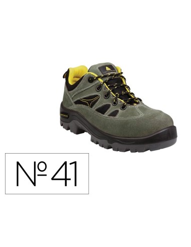 ZAPATOS SEGURIDAD PIEL NOBUCK PUNTERA SUELA COMPOSITE GRIS-NJ. T. 41