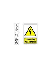 PICTO SEÑAL ADVERTENCIA ATENCION ALTA TENSION PVC 245X345 MM 2