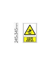 PICTO SEÑAL ADVERTENCIA ATENCION CAIDASMISMO NIVEL PVC 245X345 MM 2