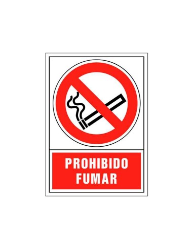 PICTOGRAMA SYSSA SEÑAL PROHIBICION PROHIBIDO FUMAR EN PVC 245X345 MM