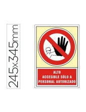 PICTO SEÑAL ACCESIBLE SOLO PERSONAL AUTO.PVC 245X345 MM