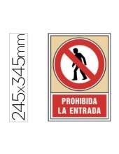 PICTOGRAMA SYSSA SEÑAL PROHIBICION PROHIBIDA ENTRADA PVC 245X345 MM