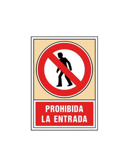 PICTOGRAMA SYSSA SEÑAL PROHIBICION PROHIBIDA ENTRADA PVC 245X345 MM