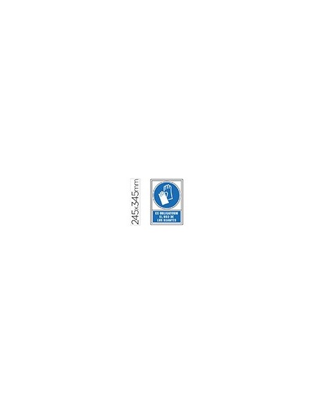 PICTO SEÑAL OBLIGATORIO USO GUANTES PVC 245X345 MM PICTO SEÑAL OBLIGATORIO USO GUANTES PVC 245X345 MM