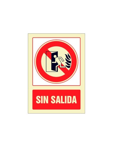 PICTOGRAMA SYSSA SEÑAL  SALIDA PVC FOTOLUMINISCENTE 210X297 MM