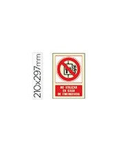 PICTO SEÑAL NO UTILIZAR CASO EMERGENCIA PVC FOTOLUMINISCENTE 210X297 2
