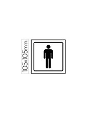 PICTOGRAMA SYSSA SEÑAL DE ASEOS CABALLEROS EN PVC 105X105 MM 2