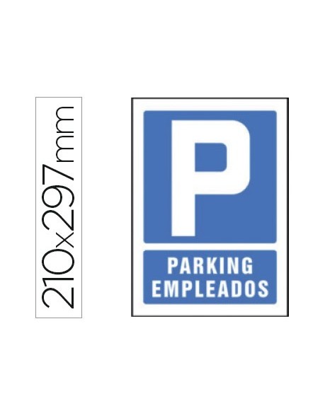 PICTOGRAMA SYSSA SEÑAL DE PARKING EMPLEADOS EN PVC 210X297 MM PICTOGRAMA SYSSA SEÑAL DE PARKING EMPLEADOS EN PVC 210X297 MM