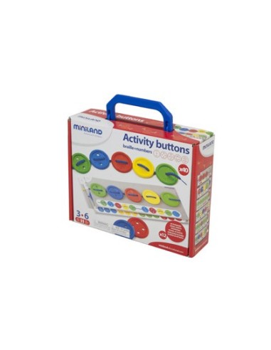 JUEGO MINILAND ACTIVIDADES BOTONES 40 PIEZAS+5 CORDONES