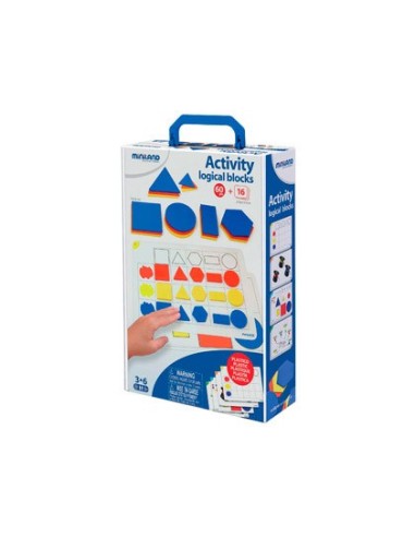 JUEGO MINILAND ACTIVITY LOGICAL BLOCKS 60 BLOQUES+16 ACTIVIDADES