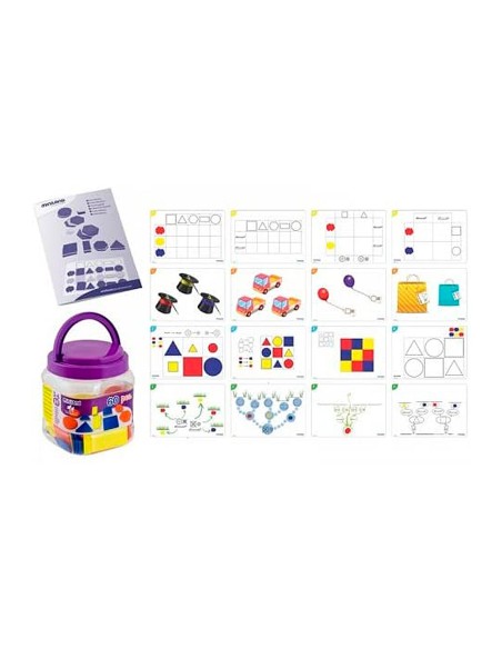 JUEGO MINILAND ACTIVITY LOGICAL BLOCKS 60 BLOQUES+16 ACTIVIDADES