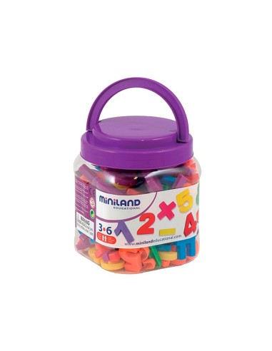 JUEGO MINILAND NUMEROS MAGNETICOS SIMBOLOS MATEMATICOS  162 PIEZAS