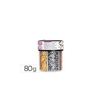 PURPURINA FANTASIACORAZON ESTRELLA ORO PLATA BOTE 80GR 2