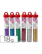 PURPURINA LIDERPAPEL FANTASIA COLORES METALICOS SURTIDOS BOTE 18 GR