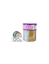 PURPURINA LIDER.FANTASIA COLORES METALICOS 6 COL.SURT.BOTE 120 GR 2
