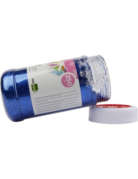PURPURINA LIDERPAPEL FANTASIA COLOR AZUL METALIZADO BOTE DE 250 GR PURPURINA LIDERPAPEL FANTASIA COLOR AZUL METALIZADO BOTE DE 250 GR