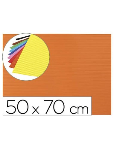 GOMA EVA ONDULADA LIDERPAPEL 50X70CM 2,2MM ESPESOR NARANJA