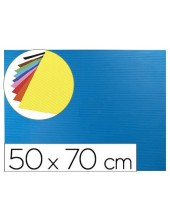 GOMA EVA ONDULADA LIDERPAPEL 50X70CM 2,2MM ESPESOR AZUL CLARO