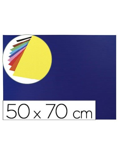 GOMA EVA ONDULADA LIDERPAPEL 50X70CM 2,2MM ESPESOR AZUL OSCURO