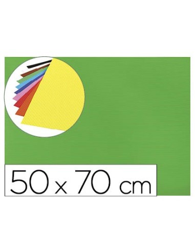 GOMA EVA ONDULADA LIDERPAPEL 50X70CM 2,2MM ESPESOR VERDE