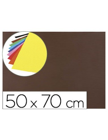 GOMA EVA ONDULADA LIDERPAPEL 50X70CM 2,2MM ESPESOR MARRON