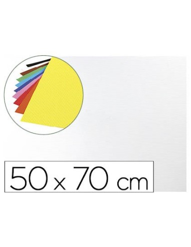 GOMA EVA ONDULADA LIDERPAPEL 50X70CM 2,2MM ESPESOR BLANCO