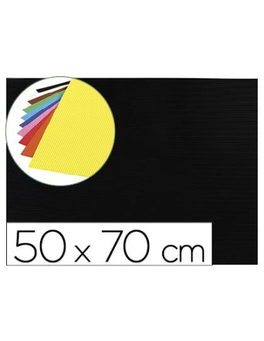 GOMA EVA ONDULADA LIDERPAPEL 50X70CM 2,2MM ESPESOR NEGRO