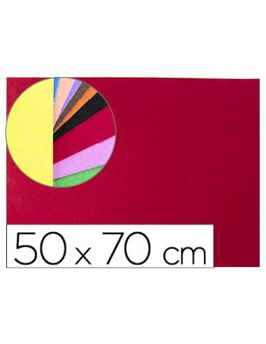 GOMA EVA LIDERPAPEL 50X70CM 60G/M2 ESPESOR 2MM TEXTURA TOALLA ROJO