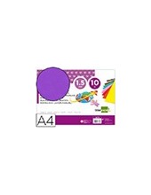 GOMA EVA LIDERPAPEL A4 60G/M2 ESPESOR 1,5MM VIOLETA PAQ.10H.GE78 2