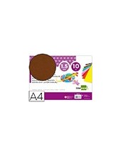 GOMA EVA LIDERPAPEL A4 60G/M2 ESPESOR 1,5MM MARRON PAQ.10H.GE79 2