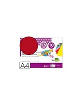 GOMA EVA LIDERPAPEL A4 60G/M2 ESPESOR 1,5MM RJ.PAQUETE 10 HOJAS GE82 2